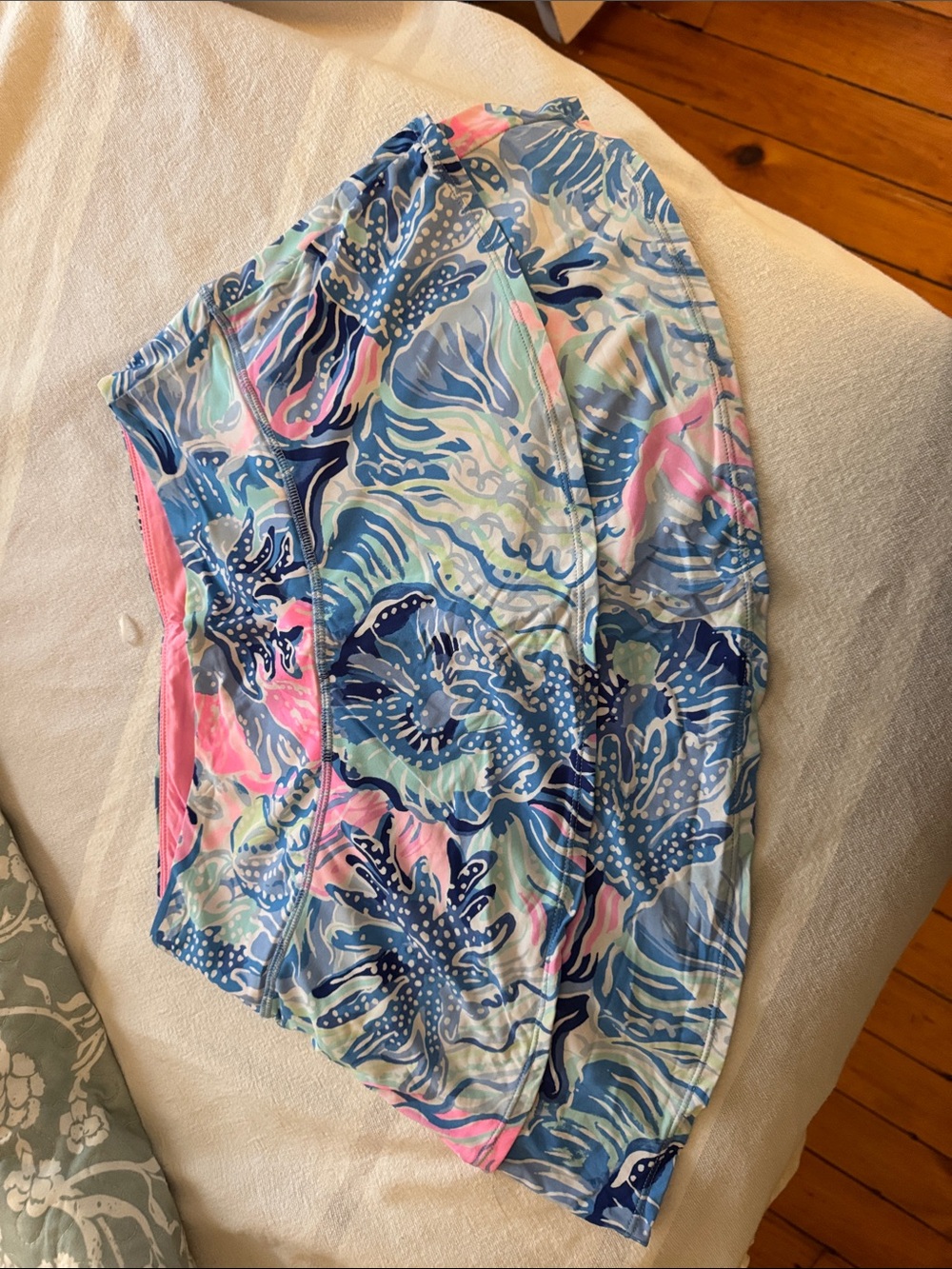 Lilly Pulitzer Blue Pink Green Floral Skort